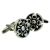 Round Black & Silver Gothic Style Cufflinks