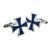 Blue Maltese Cross Style Crusader Cufflinks