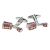 Red & Silver Microphone Music Cufflinks