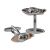 Two Tone Silver & Rose Gold Retro Speedboat Cufflinks