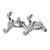 Scorpion Cufflinks with Red Eyes