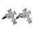 Religious Christian Cross with Ichthus Cufflinks