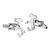 Outline Map of Italy Rhodium Plated Cufflinks