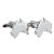 Outline Map of Australia Rhodium Plated Cufflinks