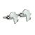Outline Map of Africa Rhodium Plated Cufflinks
