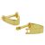 Gold Finish Clip Style Wrap Round Style Cufflinks (engravable)