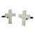 Rhodium Plated Christian Cross Cufflinks