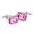 Pink Baguette Cut Acrylic Crystal Cufflinks