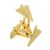 Gold Plated Paper Plane Design Cufflinks