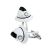 White Fire Fighters Firemans Helmet Cufflinks