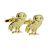 Wise Old Owl Design Gold Plated Cufflinks