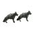 Antique Finish Pewter Alsatian German Shepherd Dog Cufflinks