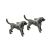 Antique Finish Pewter Retriever Dog Cufflinks