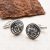 Anchor & Rope Design in Round Silver Cufflinks