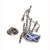 Scottish Saltaire Flag Bagpipe Lapel Pin Badge