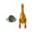 Yellow Rubber Chicken Desgn Lapel Pin Badge