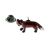 Full Colour Detailed Standing Fox Design Lapel Pin Badge