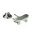 Silver Skateboard Design Lapel Pin Badge