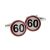 60mph Road Sign Birthday Ages Cufflinks