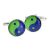 Green & Blue Yin & Yang Cufflinks