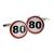 80 Road Sign Birthday Ages Cufflinks