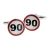 90 Road Sign Birthday Ages Cufflinks