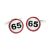 Road Sign Style Age 65 Cufflinks
