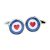 Heart Centre Roundel Design Cufflinks