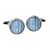 Nautical Driftwood Blue Wood Design Cufflinks