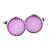 Purple Burst Pattern Round Framed Cufflinks