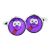 Purple Funny Face Cufflinks