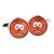 Orange Funny Face Cufflinks