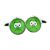 Green Funny Face Cufflinks