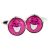 Hot Pink Funny Face Cufflinks