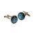 Nautical Blue Wood & Anchor Design Cufflinks