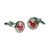 Geometric Squirrel Design Round Cufflinks