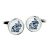 Geometric Rabbit Design Round Cufflinks