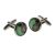 Retro Green Pocket Watch Design Cufflinks