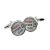 Retro Merry Xmas Dad Cross Stitch Round Cufflinks