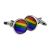 Rainbow Narrow Framed Round Cufflinks
