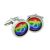 Same Sex Male Sign Rainbow Cufflinks