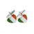Irish Tricolour Eire Irelands Flag Heart Cufflinks
