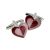 Two Tone Red & Pink Heart Shaped Cufflinks