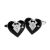 Tux Design Heart Shaped Cufflinks
