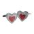 Red Heart on Material Design Cufflinks