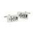 White & Black Keep Calm & Carry on Cufflinks