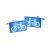 Blue Cycle Lane Road Sign Style Cufflinks
