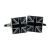 Black & White GB Union Jack Flag Cufflinks