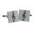 Treble Clef Square Music Cufflinks