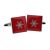Red Christmas Snowflake Cufflinks